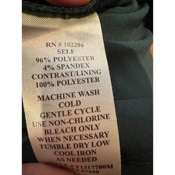 Connected Apparel Women’s Flutter Sleeve Sheath Dress Emerald Green Size 6 NWOT - Picture 5 of 7